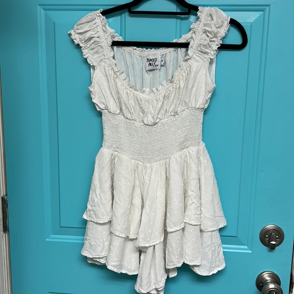 Princess Polly Love Galore Romper! Super cute and white